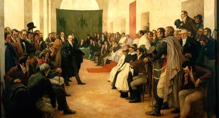 Pintura del Cabildo abierto del 22 de mayo de 1810 por el artista chileno Pedro Subercaseaux.