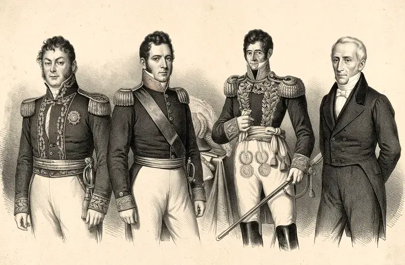 Carlos María de Alvear, Gervasio Antonio de Posadas, José Rondeau, Juan Martín de Pueyrredón