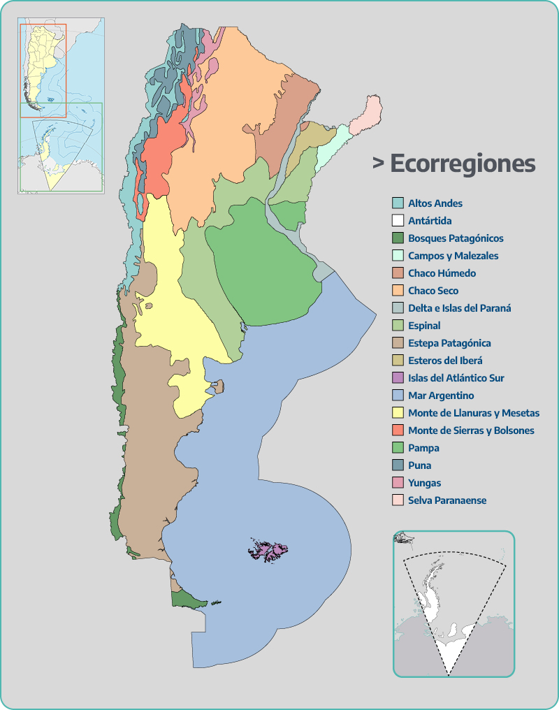 Ecorregiones Argentinas [Mapa: Argentina.gob.ar]