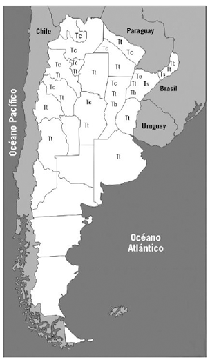 Distribución de los Tityus de mayor importancia médica. [Foto: Ministerio de Salud]
