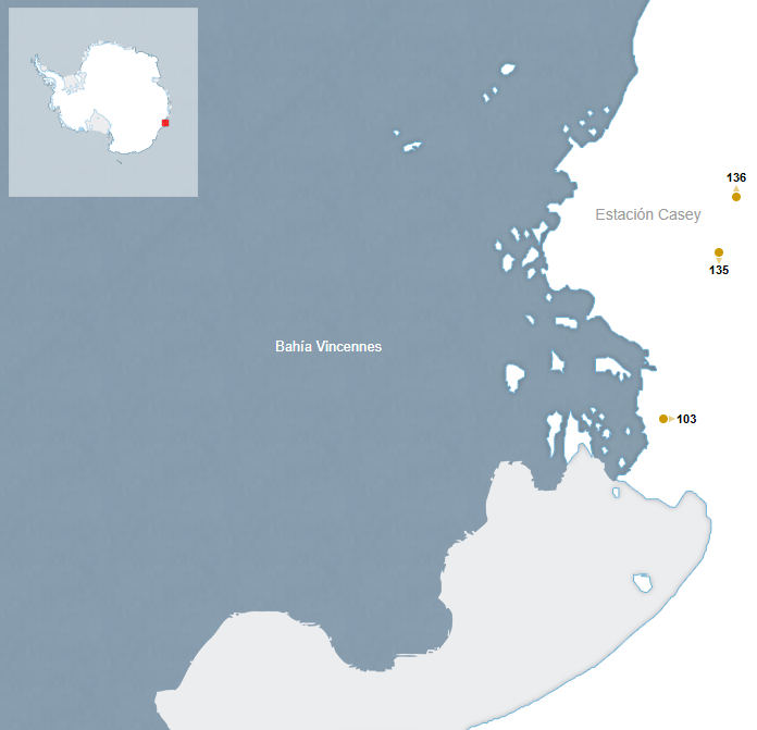 ZAEP Tierra de Wilkes [Mapa: Secretaría del Tratado Antártico]